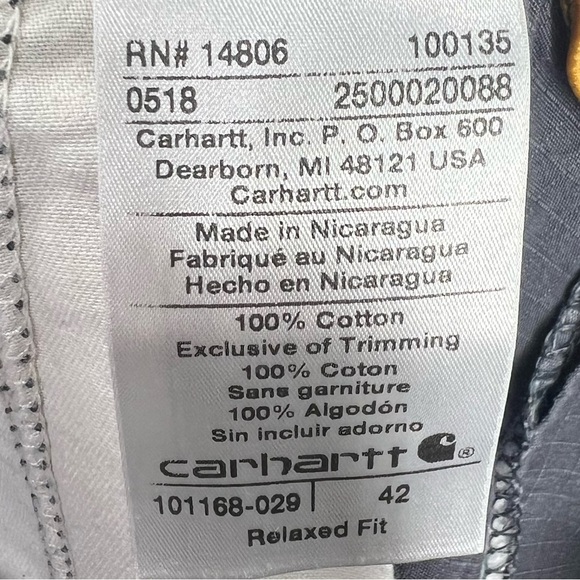 CARHARTT FORCE Men's 42 Grey Rip Stop Cargo Relaxed Fit Shorts - Picture 5 of 5
